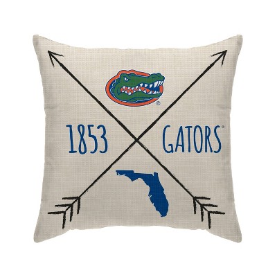 NCAA Florida Gators Cross Arrow Decorative Throw Pillow