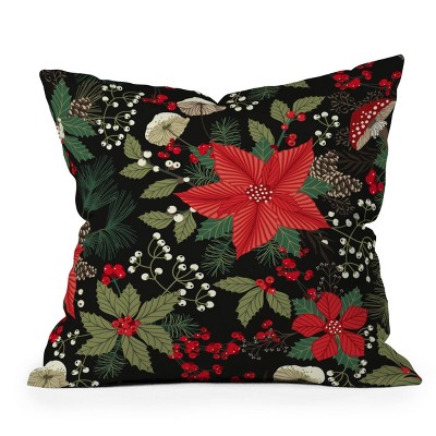 16"x16" Sabine Reinhart Miracle of Christmas Square Throw Pillow Red/Green - Deny Designs