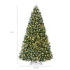 Best Choice Products Premium Pre-Lit Artificial Spruce Christmas Tree w/ Dense Branches, Easy Assembly, Metal Hinges & Foldable Base - 2 of 4