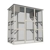 APRILSOUL70.90"Wooden Outdoor Catio Cat Enclosure with Weatherproof Asphalt Roof, Large Walk-in Cat House,Gray - 4 of 4
