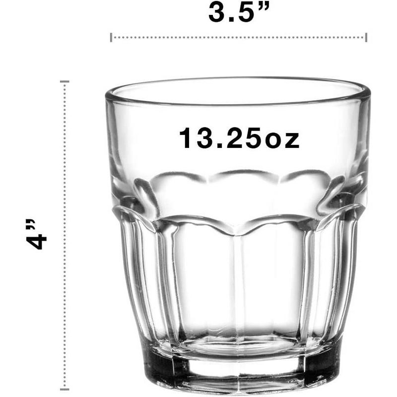 Bormioli Rocco 13.25 oz. Rock Bar Stackable Double Old Fashioned Glass, 6-Piece , Clear, 3 of 9
