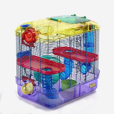 Colorful Two-Level Hamster and Gerbil Habitat Starter Kit