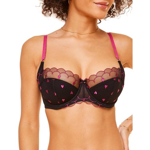 Adore Me Women's Bettie Balconette Bra 36ddd / Jet Black. : Target