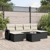 vidaXL Garden Sofa Set Black PE rattan 7 Piece Adjustable Armrests - 2 of 4