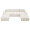 TIRAMISUBEST Modular U Shape Chenille Sectional Double Chaise Lounge with Waist Pillows 6 Seat Upholstered Symmetrical Indoor Furniture 55"/72" - 4 of 4