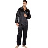 INTIMO Mens Silk Pajama with Flat Piping Detail - 4 of 4