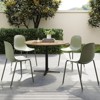 Fontoi Accent Chair, 4PCS Modern Dining Chair with Unupholstered, Kitchen Dining Room Chairs with Armless, Gray, 21.26"*20.08"*33.27" - 4 of 4