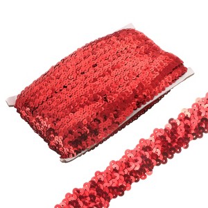 Unique Bargains Waterproof Flat Elastic Crafts Sewing Dress Sequins Trim Ribbon - 1 of 4