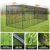 PLAYAPUT30FT x 12FT x 8FT Batting Cage with Metal Frame, Black - 2 of 4