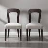 Dining Chairs Set of 2, Upholstered Kitchen Side Chairs with Paded Seating Solid Rubber Wood Legs for Dining Room,Island,Living Room-Tanpinhause - 2 of 4