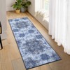 Area Rug Vintage Medallion Machine Washable Rugs Non Slip Non Shedding Distressed Printed Low Pile Foldable Carpet for Bedroom Living Room Playroom - 2 of 4