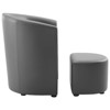 Modway Divulge Armchair and Ottoman - Gray - 3 of 4
