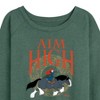 Women's - Disney - Merida Aim High Bow & Arrow Lightweight French Terry Wide Neck Long Sleeve Shirt - 2 of 4