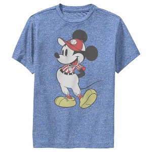 Boy's Disney Mickey Mouse Baseball Player Performance Tee - 1 of 4
