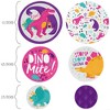 Big Dot of Happiness Roar Dinosaur Girl - Dino Mite T-Rex Baby Shower or Birthday Party Giant Circle Confetti - Party Décor - Large Confetti 27 Count - 2 of 4