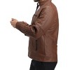 X RAY Mens Motorcycle PU Leather Jacket With Faux Shearing Lining - 4 of 4