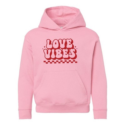 The Juniper Shop Love Vibes Checkered Youth Graphic Hoodie