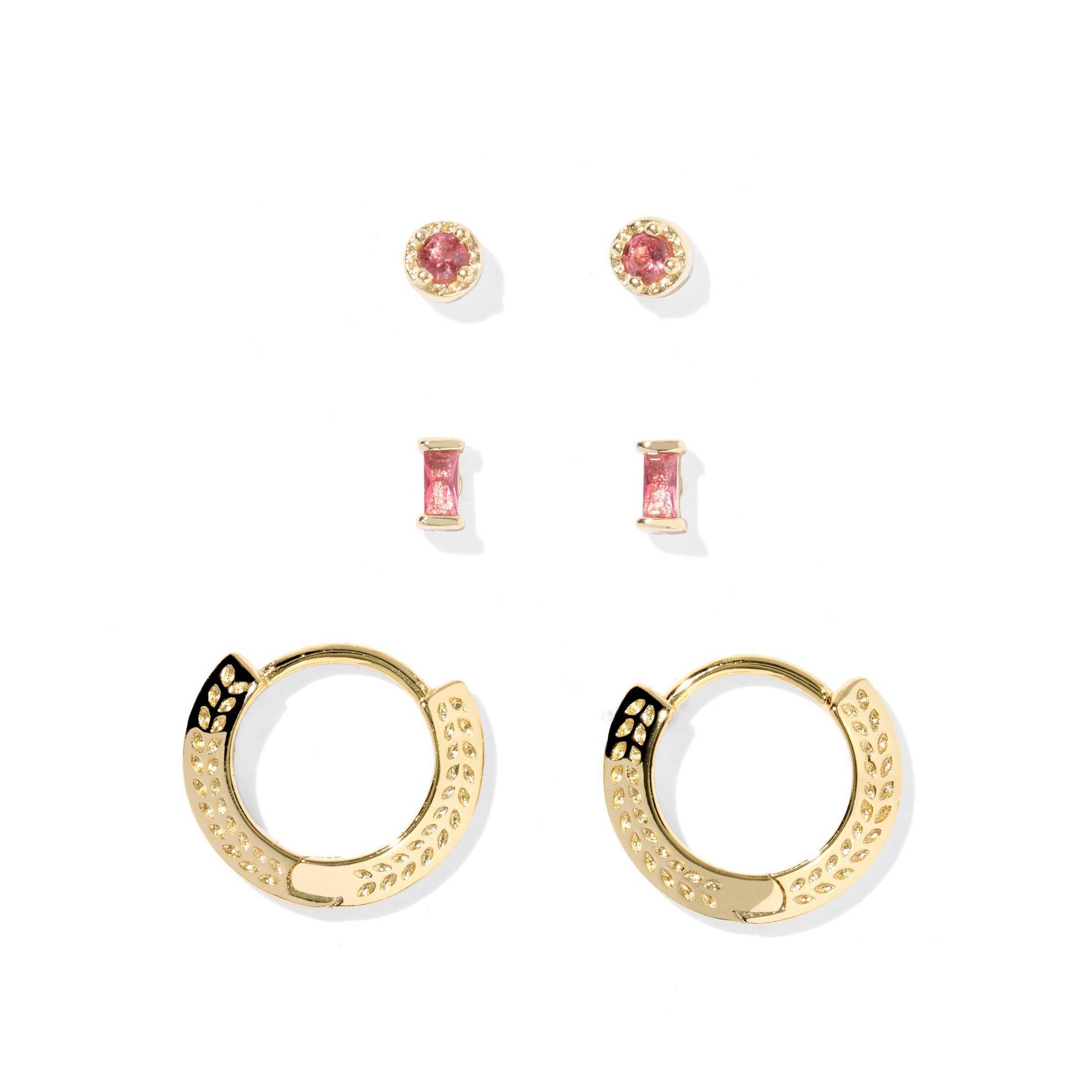 Kendra Scott Mandy Stud Earring Set 3pc - Gold/Red