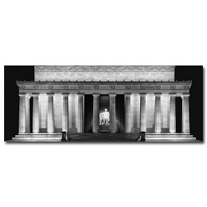 Trademark Fine Art -Gregory Ohanlon 'Lincoln Memorial- Night' Canvas Art - 1 of 2