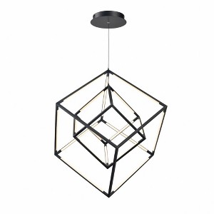 Elk Home Cube Squared 1 - Light Pendant in  Matte Black - 1 of 1