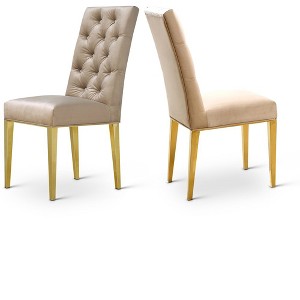 Meridian Furniture,Capri Velvet Dining Chair, Set of 2 - 1 of 4