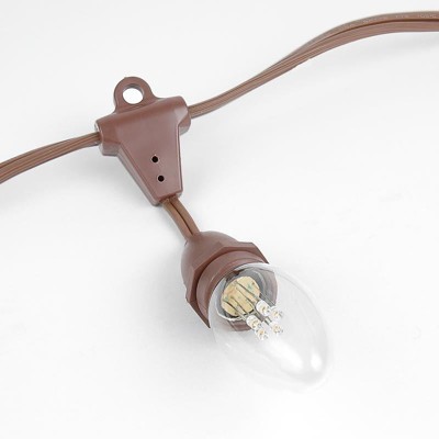 Commercial Grade Brown Wire Outdoor LED String Lights