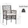 ADILE Set of 2 Outdoor Dining Chairs with Acacia Wood Armrests and Soft Cushions - 3 of 3
