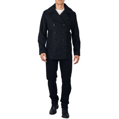 Мужские куртки Alpine Swiss Mason Mens Wool Blend Pea Coat Classic Double Breasted Winter Coat Warm Peacoat Jacket Professional Overcoat — фото 6