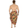 HAPPY BAY Men's Pareo Halloween Costumes Theme Party Swim Trunks Swimwear Cover Up Beach Wrap Summer Sarong for Men One Size Black, Skull - 3 of 4
