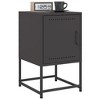 vidaXL Bedside Cabinet Black Steel 14.2 x 15.4 x 23.8 in - 2 of 4