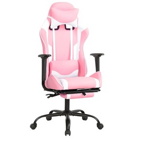 BestMassage Gaming Chair Computer Gamer Chair with Lumbar Support and Footrest Rolling Swivel Design Office Chair for Home Office and Gaming - 1 of 4