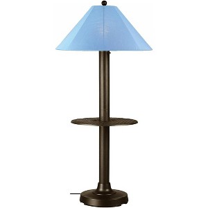 Patio Living Concepts Catalina Floor Table Lamp 39697 with 3 bronze body and sky blue Sunbrella shade fabric - 1 of 1