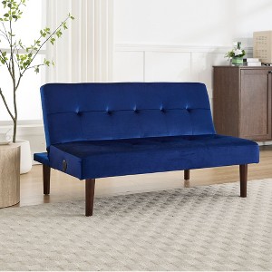 CAVINAS Foldable Sofa Bed Convertible Folding Couch with Adjustable Backrest and Charging Port for Apartment, Living Rooms - 1 of 4