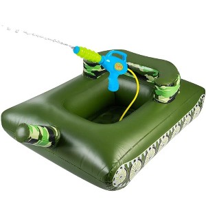 WOPET Inflatable Tank Pool Float with Squirt Blasters, Ride-On Pool Toy for Kids Ages 3-8, Fun Water Play Float for Toddlers at Pool, Beach, or Lake - 1 of 1