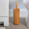 Bergen Rounded Bamboo Toilet Bowl Brush Brown - Bath Bliss - 3 of 4