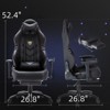 FONTOI Office Chair with Retractable Footrest and Adjustable Arms, Ergonomic Gaming Chair with Wide Seat for Home Office, Black, 26.8"*52.4"*26.8" - 3 of 4