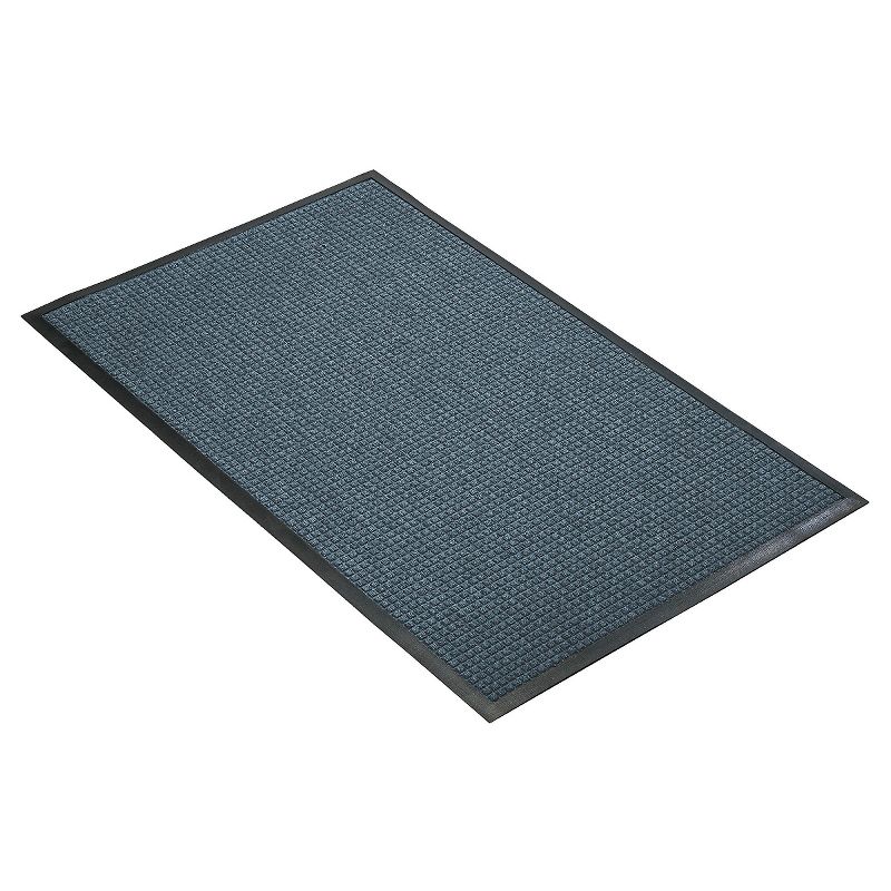 4&#39;x6&#39; Solid Dotted Doormat Blue/Black - HomeTrax, 1 of 5