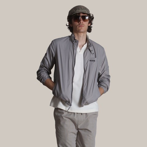 Мужская куртка Members Only Packable Lightweight Windbreaker Jacket - Light Grey, цвет: Светлый серый