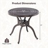 Costway 31.5" Cast Aluminum Table Patio Round Dining Table with 2" Umbrella Hole - 3 of 4