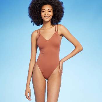 Women's Tunneled Plunge One Piece Swimsuit - Shade & Shore™