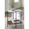 Signature Design by Ashley Braxmore Accent Table, White & Light Brown - 2 of 4