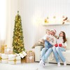 Tangkula 5 FT Pre-lit Pencil Christmas Tree Slim Xmas Tree with 295 Memory Wire Branch Tips 110 Warm White LED Lights - 3 of 4