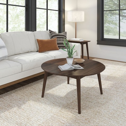 Plank+beam Mid Century Modern Coffee Table, 36" Wood Coffee Tables For Living Room, Walnut : Target
