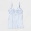 Women's Unlined Garden Party Lingerie Slip Dress - Auden™ Light Blue - 4 of 4