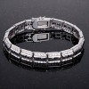 Slickblue 7.25 Inch Rhodium-Plated CZ Bracelet, 5.1 Carat, Women’s Link Jewelry with Lock Clasp, 4 Color Options - 3 of 3