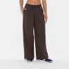 Women's Mid-Rise Waist Tie Slouchy Wide Leg Trousers - Wild Fable™ - 2 of 3