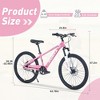 RISOKEYS 24 Inch Kids Mountain Bike, Kids' Bicycles for Girls & Boys Bikes Ages 8-12, Mountain Bikes Single Speed & Front and Rear Disc Brakes, - 3 of 4