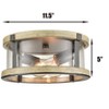 Claxy Farmhouse Flush Mount Ceiling Light Seeded Glass Shades Drum 2-light - 4 of 4