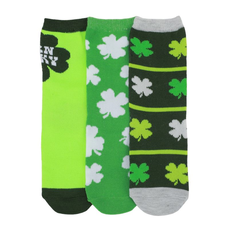 St. Patrick's Day Born Lucky Youth 3-Pack Crew Socks, 2 of 7