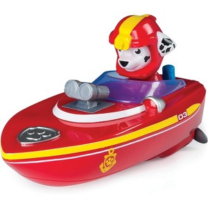 Paw Patrol Bath Toy for Boys & Girls- Marshall Toy Rescue Boat - Wind-Up Pool & Water Toy for Bath Time - No Batteries Required - Gift for Kids Age 4+ - 1 of 1